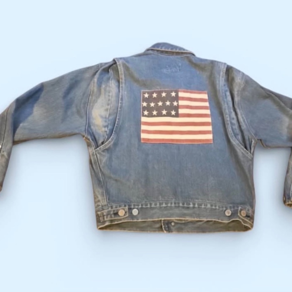 Vintage WHITE LABEL Ralph Lauren Blue Jean Men’s Jacket Sz large